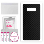 apgo Protective Skin Sticker for the back compatible with Samsung Galaxy Note 8, Wrap Film, Foil, Vinyl - Pattern Carbon Black