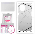 apgo Protective Skin Sticker for the back+sides compatible with Oppo Find X3 Pro, Full Wrap Film, Foil, Vinyl - Pattern White Marble