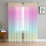 Miegamasis Permatomos užuolaidos Starlight Rainbow Spots Svetainė Virtuvė Langas Užuolaidos Sodas Terasa Balkonas Miegamasis Permatomos užuolaidos 135W x 244H(cm)