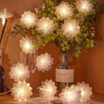 1/3/6M Fiber Optic Fairy Lights Vandeniui atsparus LED Starburst fejerverkų &scaron;viesos gėlių kalėdinis styginis &scaron;viestuvas vakarėlių eglutės dekoravimui 1M-Warm Light