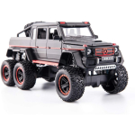 1/22 Benz G63 AMG 6x6 V12 visureigis juodas pikapas modelio automobilis, cinko lydinio i&scaron;traukiamas žaislinis automobilis su garsu ir &scaron;viesa, skirta vaikams berniukui mergaitei