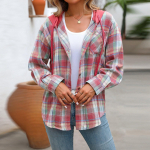 Madinga moteri&scaron;ka mar&scaron;kinėlių striukė su plačiu languotu ilgomis rankovėmis, su ki&scaron;enėmis su gobtuvu L juoda