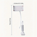 360&deg; besisukantis plan&scaron;etinio telefono laikiklis spiralės pagrindo lėtas stovas Mobiliojo telefono plan&scaron;etinio kompiuterio stovas prie lovos lova Lazy stovas balta