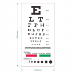 Snellen Eye Wall Chart Sienų meno tapybos spaudinys ant &scaron;ilko drobės plakato namų dekoras