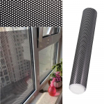 Juoda perforuota PVC langų plėvelė, apsauginė folija tinklelio lipdukai kambario privatumo langų lipdukai biuro stiklinių durų lipdukas 30x120cm juoda
