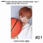 ATEEZ Auksinė valanda 1 dalis Work To Live Ver Fotonuotrauka Polaroidinis diskas KPOP K-POP Hongjoong #1