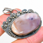 Pink Opal Handmade 925 Sterling Silver Jewelry Pendant 1.97 y4t21