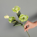 1 vnt. Rožės Eustoma Dirbtinės Rožės &Scaron;ilkinė Gėlė Europieti&scaron;ka Netikra Florė Namų Sodui Vestuvių Vakarėliui Lauko Vidaus Dekoracija žalia