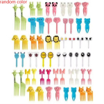Vaikai Snackc Maistas Vaisiai &Scaron;akutės Pietums Priedai Vakarėlio dekoras Mielas Mini Gyvūnų Animacinis Filmukas Maisto rinkinukai Pietų dėžutės skirstytuvas 60pcs