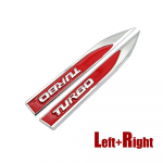 2 vnt metalinio turbo logotipo &scaron;oninio sparno automobilio kėbulo emblemos ženklelio lipduko lipduko gaminiai, skirti Honda Civic City Jazz Accord Crv Fit Insight juoda