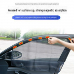Titano sidabro magnetinis automobilio skėtis nuo saulės &ndash; vasaros apsauga nuo saulės ir pilnas &scaron;viesos ekranas.