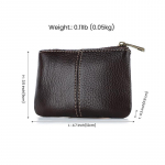 Tikra Crazy Horse odos plona piniginė ir piniginė 2122 Lychee Brown