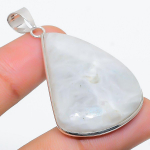 Rainbow Moonstone Handmade 925 Sterling Silver Jewelry Pendant 1.97 m5d31