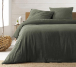 Parure de lit - PROMO LINGE - Gaze de coton - 260x240cm - Kaki