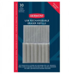 Recharge de gomme USB - DERWENT - Pack de 30 - 15 grandes 5mm - 15 extra fines 2.4mm - Mixte