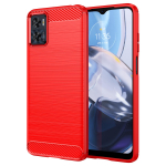 Dėklas Motorola Moto E22 Dėklas Motorola Moto E22i E22 6.5 colio anglies pluo&scaron;to smūgiams atsparus silikoninis bamperis Moto E22i E22 For Moto E22 juoda