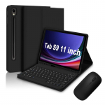 &bdquo;Samsung A9 Plus&ldquo; plan&scaron;etinio kompiuterio dėklas su S9 FE nuimama &bdquo;Bluetooth&ldquo; klaviatūra ir pele &ndash; A78 apsauginis dangtelis TAB A8 10.5