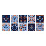 Neper&scaron;lampami 3D Mandala ra&scaron;to plytelių lipdukai Lipdukai sieniniai baldai lipdukai tapetai virtuvė ir vonios kambarys 1 Set 10x10cm 10PCS