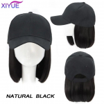 Skrybėlių perukas moteri&scaron;kas ilgi plaukai vientisas moteri&scaron;kas mados tinginys, &scaron;iek tiek garbanoti plaukai beisbolo kepuraitė perukas, pilnas galvos apdangalas P16/613