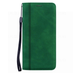Prabangus odinis atverčiamas piniginės dėklas, skirtas &bdquo;Samsung Galaxy A33 A23 A15 A25 A16 A32 A52 A54 A34 A13 A53 5G S24 A55 A26 A36 A56 A14 A35 S25&ldquo; knygai su kairiuoju dangteliu. Samsung S25 žalia