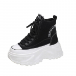 Pavasario ir rudens tėčio batai Korėjieti&scaron;ko stiliaus paprasti moteri&scaron;ki batai su storu padu, auk&scaron;tinantys, kasdieniai, interneto žvaigždės, auk&scaron;takulniai sportiniai batai EU38/CN39 balta