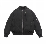 Moteri&scaron;ka retro stiliaus bomberis su daugybe ki&scaron;enių - madingas amerikieti&scaron;ko beisbolo stiliaus pavasariui ir rudeniui XL