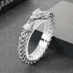 8 mm Drakono Apyrankė Vyrams Berniukams Teniso Grandinėlės Papuo&scaron;alai - Nerūdijantis Plienas 304 - KB204076-MZOZ Bracelet - 20.5cm