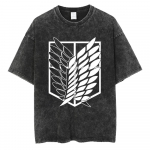 Harajuku Anime Ataka Titanų Levi Ackerman Spaudas Mar&scaron;kinėliai Vyrams Moterims Patogūs Mar&scaron;kinėliai Kasdieniai Laisvi Mar&scaron;kinėliai Vyri&scaron;ki Medvilniniai Mar&scaron;kinėliai 4XL