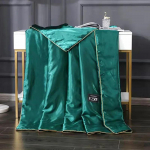 Prabangi emuliacinė &scaron;ilko dygsniuota antklodė karalienė Auk&scaron;čiausios klasės pavasario vasara satino antklodės mechaninis skalbimas mink&scaron;tas, patogus plonas antklodė 110x150cm 1pcs