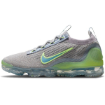 Nike Air VaporMax 2021 Flyknit Pilki &Scaron;viesiai Skystai Žali Vyri&scaron;ki Sportbačiai Dalelių Pilki Aliuminio Pilki Vos Pilki DH4084-003 40.5