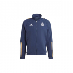 Adidas Real Madrid Tiro 23 Pristatymo Džemperis Su Dryžuotu Logotipo Spaudiniu Ilgomis Rankovėmis Striukė Vyri&scaron;ki Vir&scaron;utiniai Drabužiai Ra&scaron;alo Mėlyna IB0862 S