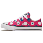 Converse Chuck Taylor All Star žemi vaiki&scaron;ki drobės batai Mėlyni su rožiniais ta&scaron;keliais Vaiki&scaron;ki sportbačiai 667598C 29