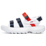 FILA Disruptor Tinklelio Nėriniais Užsegami Paplūdimio Basutės Moteri&scaron;kos Basutės Baltos Juodos F12W024506FWN 36