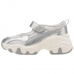 Puma Pulsar Wedge Patogūs Mary Jane Žemi Laisvalaikio Batai Moteri&scaron;ki Kedai Pilki Sidabriniai 398677-06 37.5