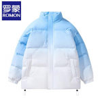 Unisex Gradient Stand-Up Collar Padded Jacket 3XL