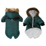 Naminių gyvūnėlių reikmenys Drabužiai &Scaron;unims Atsparus Vandeniui Hoodie Krep&scaron;ys &Scaron;viesą atspindinti Rudens ir Žiemos Medvilniniai Drabužiai Traction Virve Krūtinės kuprinė M
