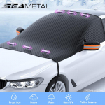 SEAMETAL Magnetinis automobilio priekinio stiklo uždangalas Storas Oksfordo audinio automobilio priekinio stiklo sniego ir saulės apsauga Vandeniui atsparus automobilio uždangalas 1pc black