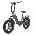 JOBOBIKE ROMER Suaugusiųjų  Elektrinis dviratis 250W Didelio efektyvumo variklis 48V15Ah Greito įkrovimo baterija Patikimi stabdžiai saugiems įkalnėms įveikti mėlyna/pilka