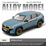 1:24 BMW XM Metalinis lietas modelis Automobilis Lietas garsas ir &scaron;viesa Vaikų žaislai Dovanos Su vaikų kolekciniais daiktais Pomėgiai Dovana Berniukams