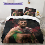 Connor McGregor ra&scaron;to patalynės antklodės komplektas Antklodės užvalkalas Pagalvės užvalkalas Namų dekoracija Gimtadienio dovana (1 * antklodės užvalkalas + 2 * pagalvės užvalkalai, be &scaron;erdies) 135x200cm