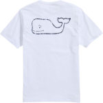 vineyard vines Vyri&scaron;ki trumpomis rankovėmis vintažiniai mar&scaron;kinėliai su banginio ki&scaron;enėle S balta