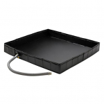 Lauko du&scaron;o pagrindas su nuimamu drenažo vamzdžiu, sulankstomas, vandeniui atsparus PVC, lauko stovyklavimui, paplūdimiui, kemperiui, du&scaron;o padėklas, grindų kabina juoda