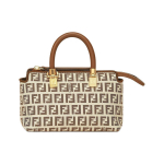 Fendi By The Way serijos Reguliuojamas nuimamas peties dirželis FF ra&scaron;to odinė mini rankinė Moteri&scaron;ka rankinė Ruda 8BS067ARBNF1NXB Basic Set (Bag+Dust Bag)