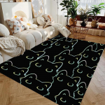 Mielas katės kilimėlis svetainės miegamojo dekoras Vaikams neslystantis prie&scaron;kambario grindų kilimėlis Pavir&scaron;ius flanelas Lygus patogus kilimas Gimtadienio dovana 60x90cm gray