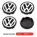 4 vnt. 56/60 mm ratlankio dangtelio logotipas, stebulės dangtelio ženklelis, automobilio aksesuarai, skirti &bdquo;Volkswagen Tiguan&ldquo;, VW GTI, TOURAN, PASSAT, GOLF, POLO