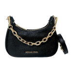 Michael Kors MK Cora 27 Užsegimas užtrauktuku Odinė Pečių Crossbody Mini Rankinė Moteri&scaron;kos rankinės Juoda 35R3G4CC5L-BLACK Basic Set (Bag+Dust Bag)