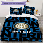 Inter Milan ra&scaron;to patalynės komplektas, užvalkalas, pagalvės užvalkalas, namų dekoracija, gimtadienio dovana (1 * antklodės užvalkalas + 2 * pagalvės užvalkalai be &scaron;erdies)60 135x200cm