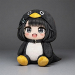 Kar&scaron;ta Kawaii Pingvino Pliu&scaron;inė Lėlė Mielas Gugu Gaga Mėmė Pliu&scaron;inis Žaislas Mink&scaron;tas Pliu&scaron;inis Žaislas Gimtadienio Dovana Vaikams Gerbėjams Kuprinės Lėlė black