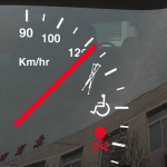Saugus įspėjimas apie greičio vir&scaron;ijimą Juokingas spidometro skydelis, vinilinis automobilio lipdukas, buferio lipdukas 20cm high