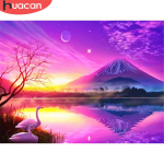 5D &bdquo;pasidaryk pats&ldquo; deimantų tapyba peizažas Deimantinė mozaika pilnas apvalus kalnų kri&scaron;tolo paveikslas Deimantinis siuvinėjimas 20X30